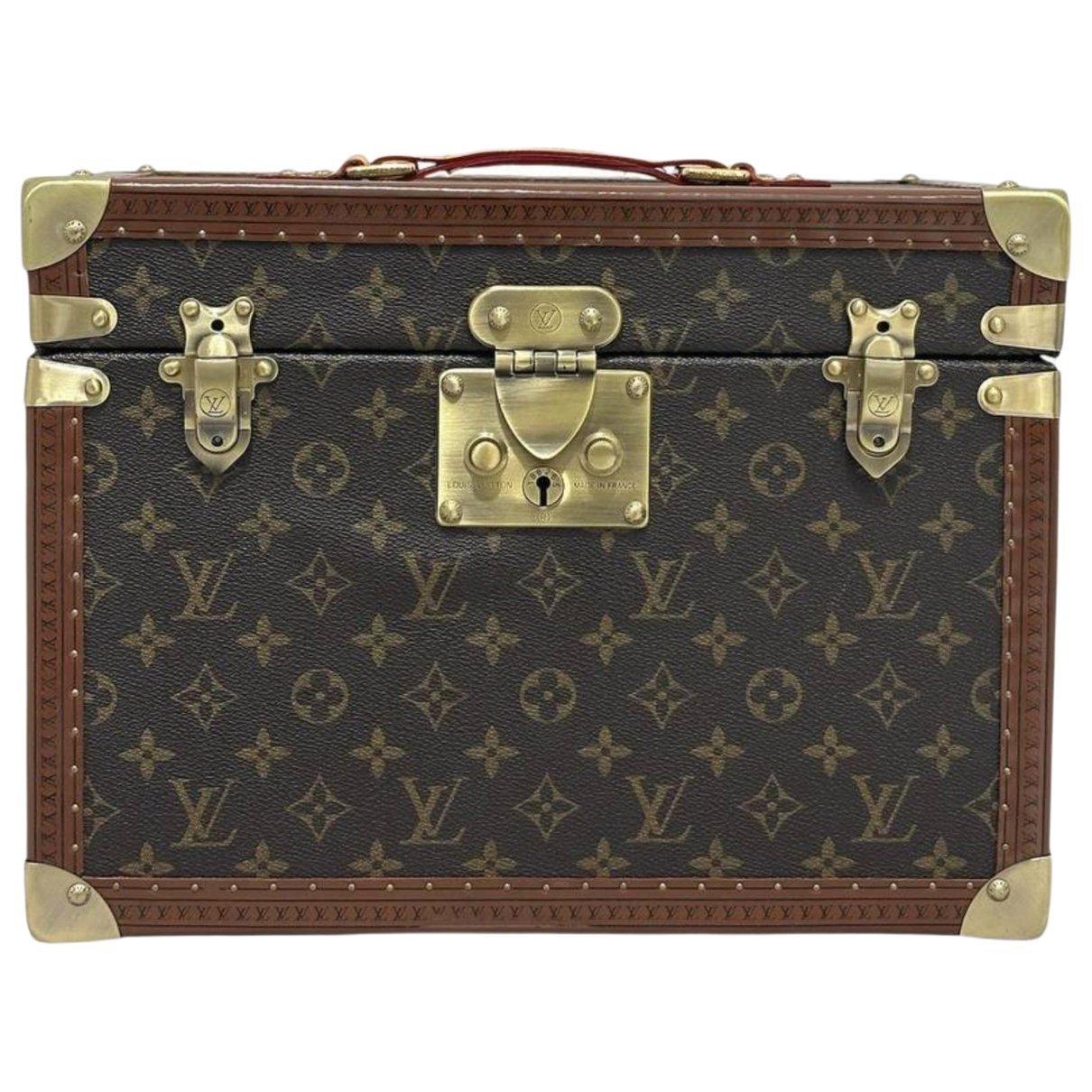 Leather vanity case