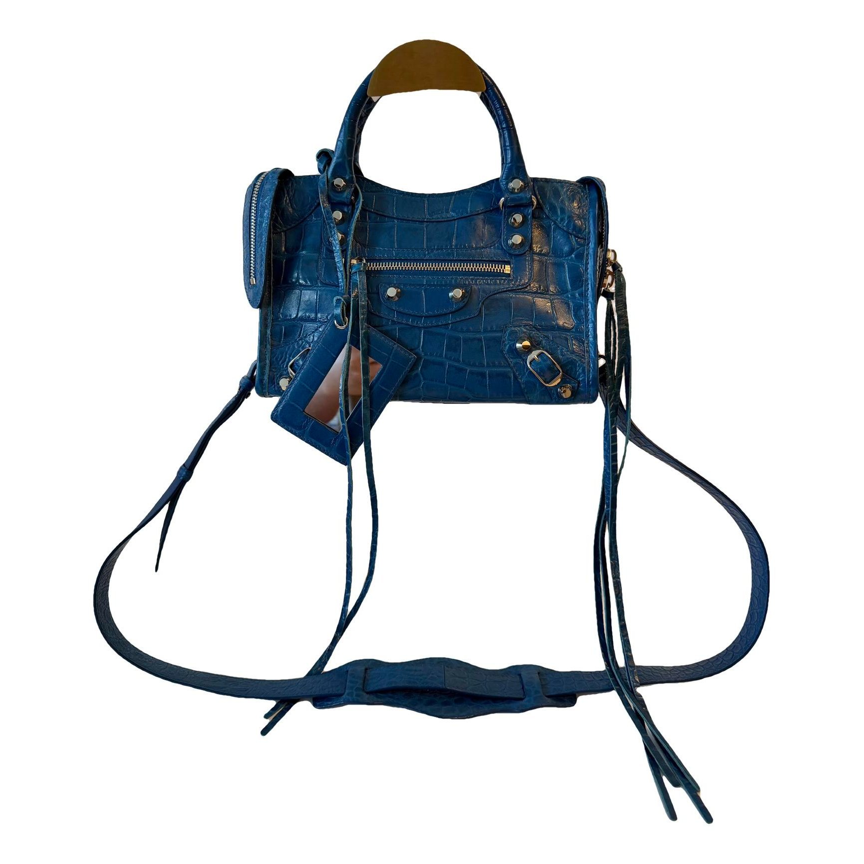 City leather handbag