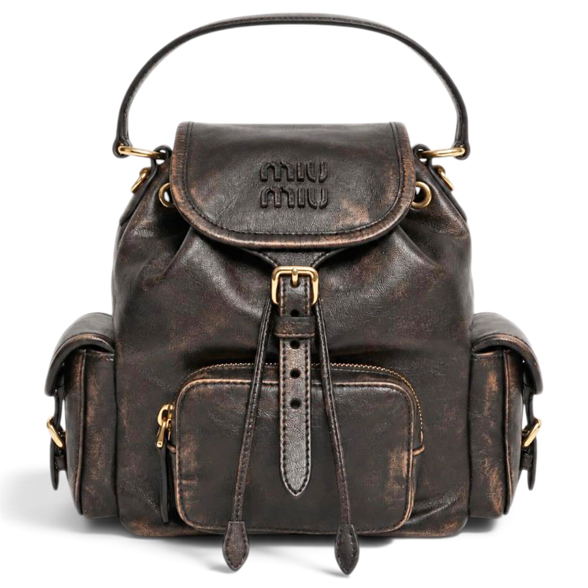 Leather backpack