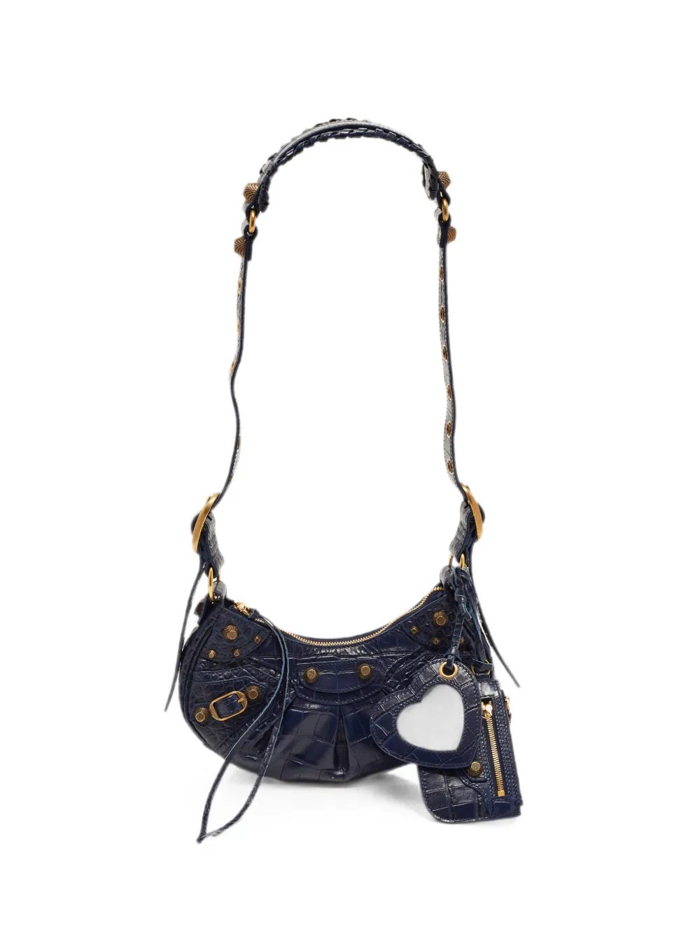 XS Le Cagole croc-embossed shoulder bag