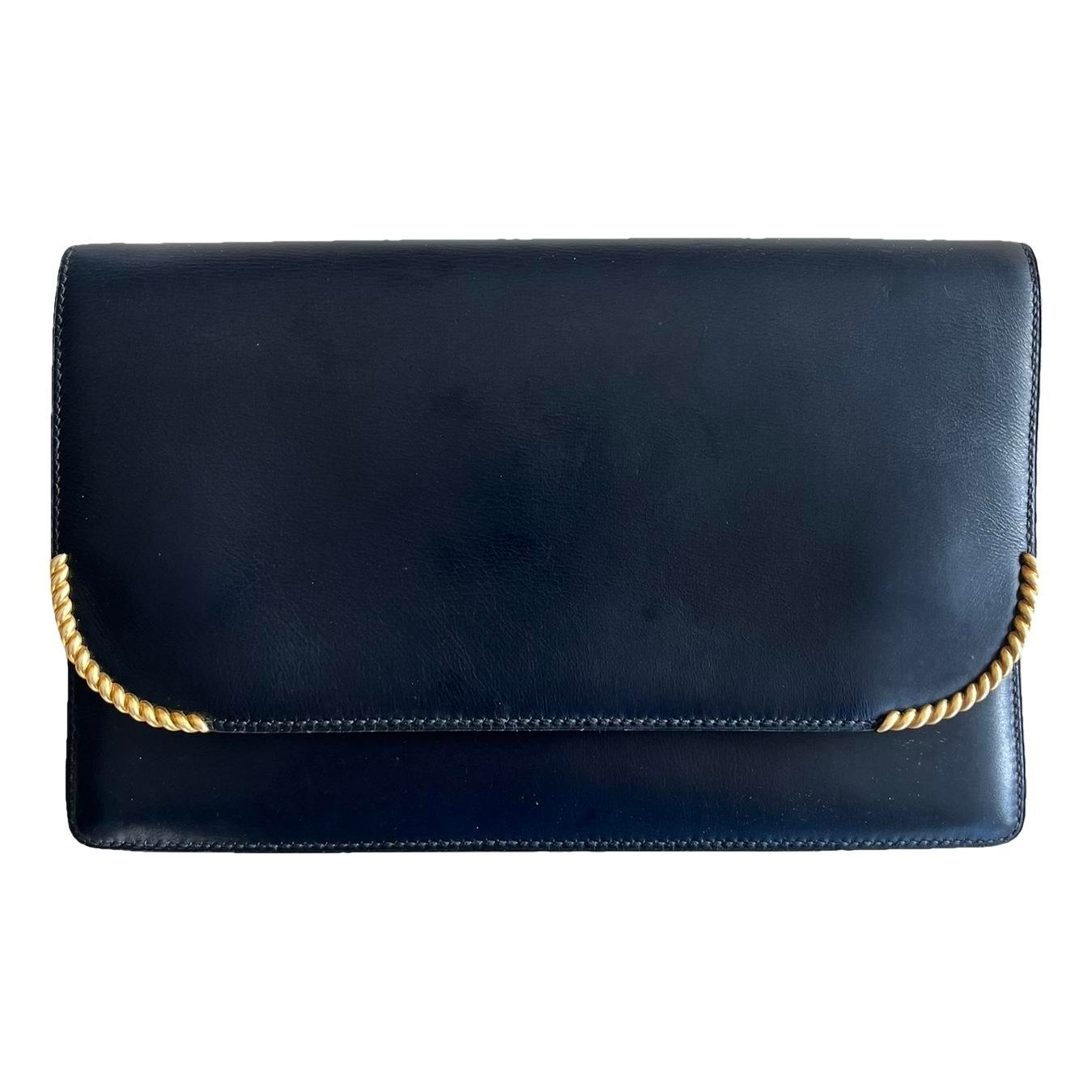 Leather clutch bag