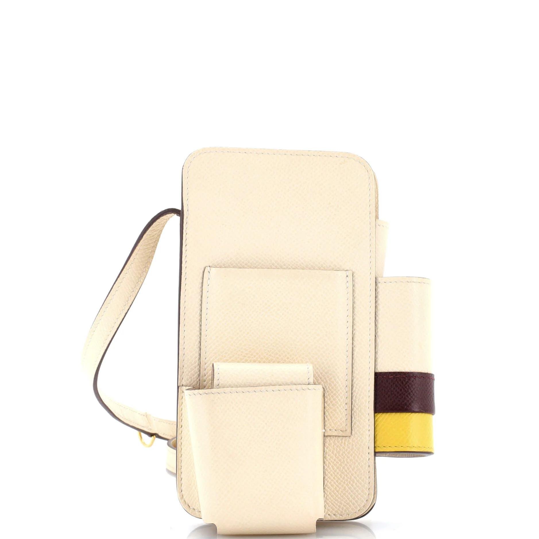 Leather clutch bag