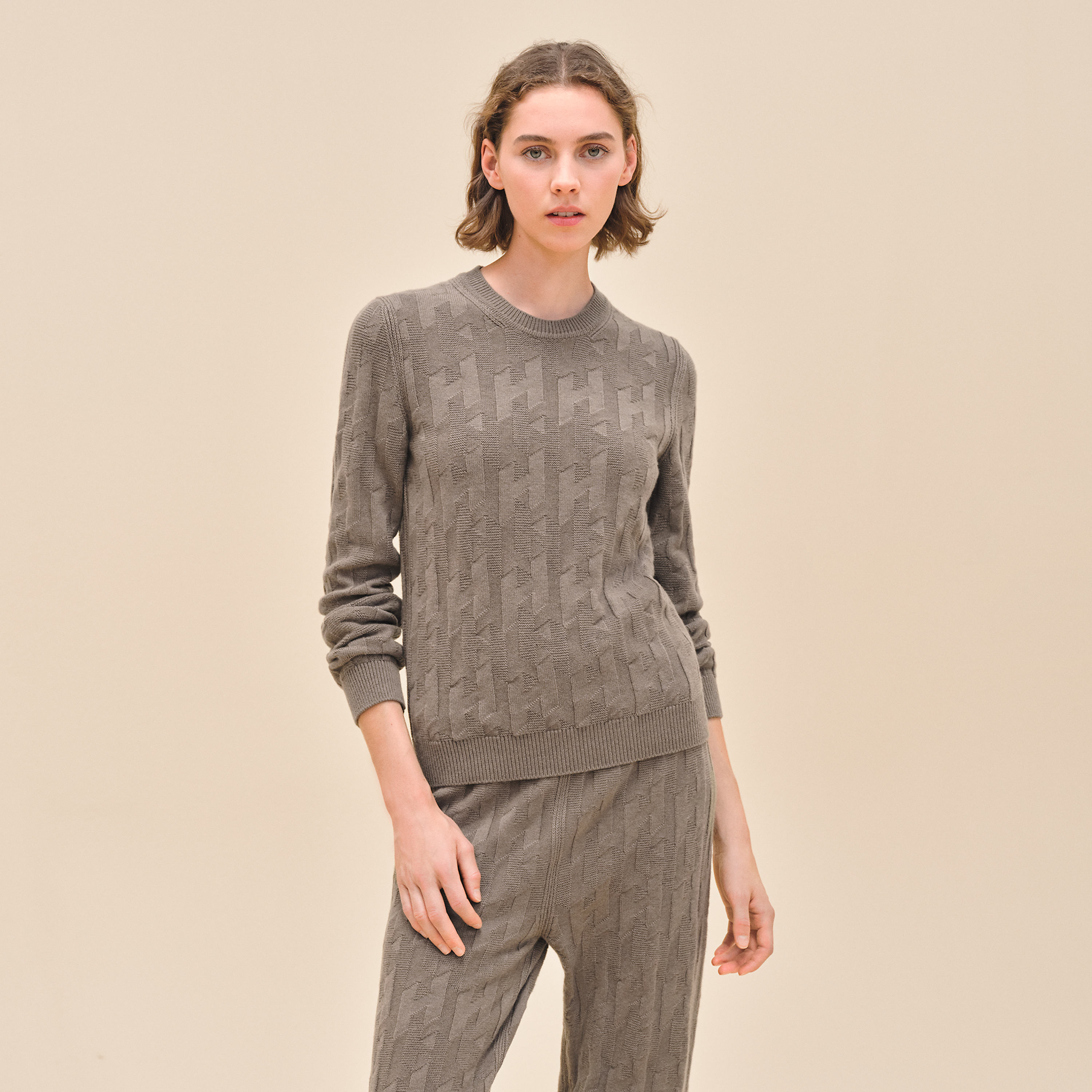 "H" long-sleeve sweater