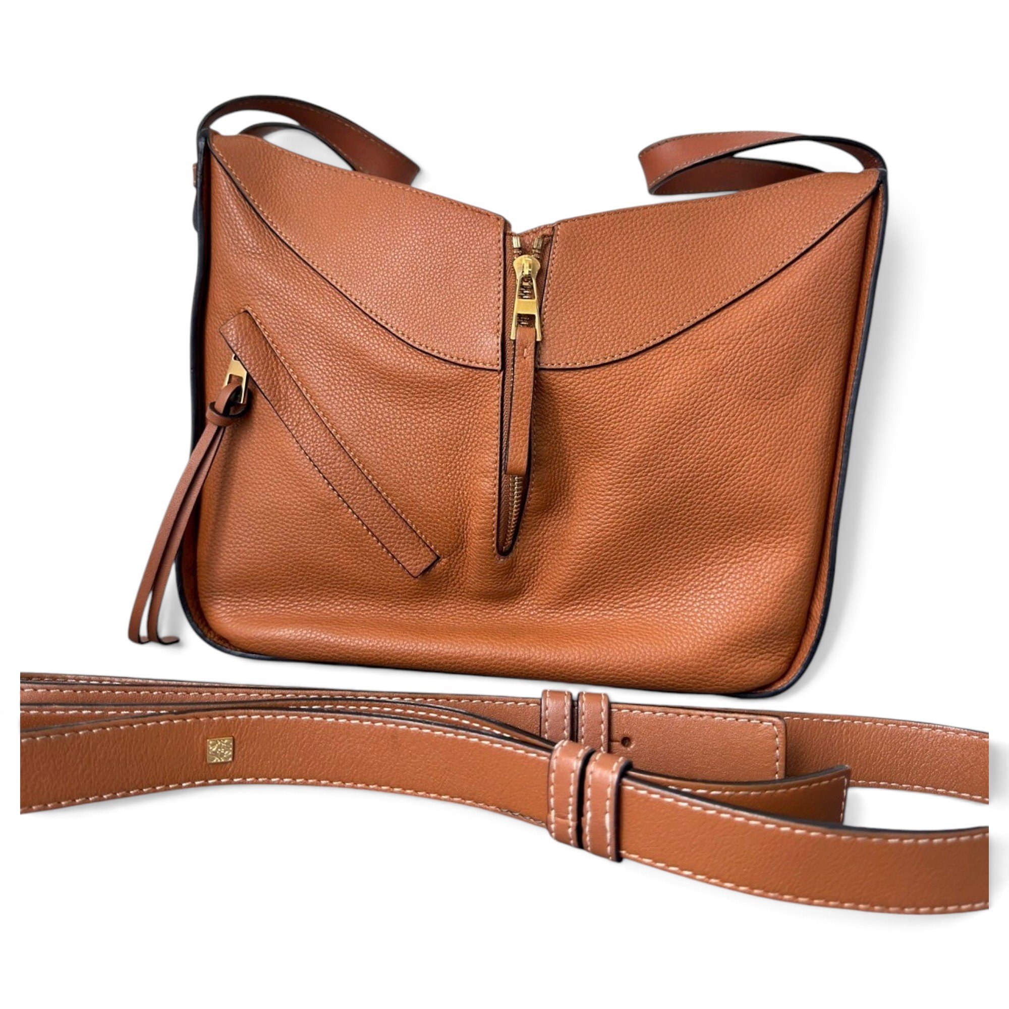 Hammock leather handbag
