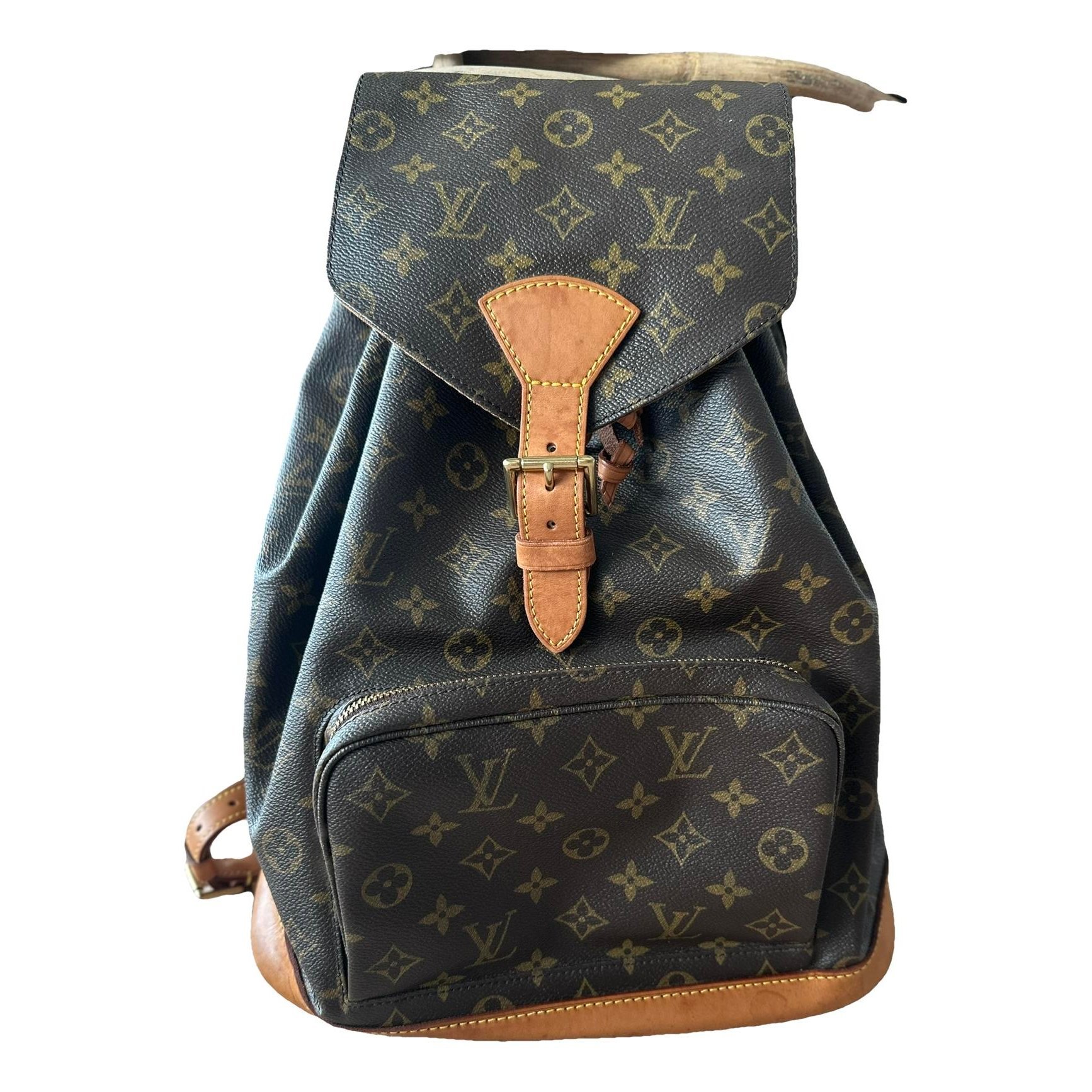 Montsouris Vintage leather backpack