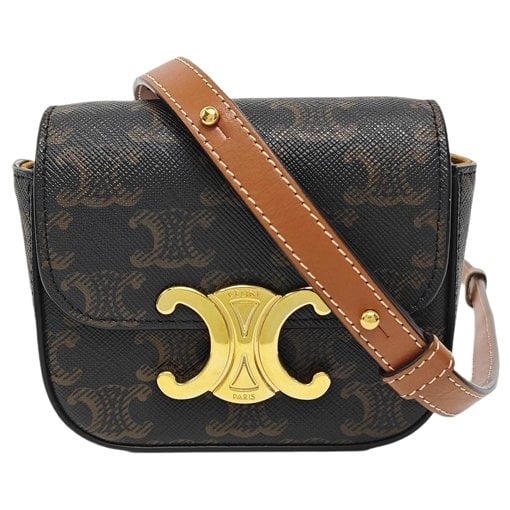 Triomphe leather mini bag