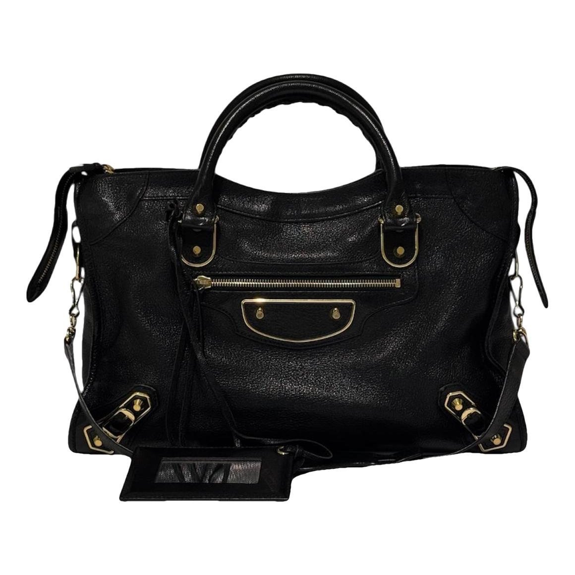 Balenciaga Classic Metalic leather handbag