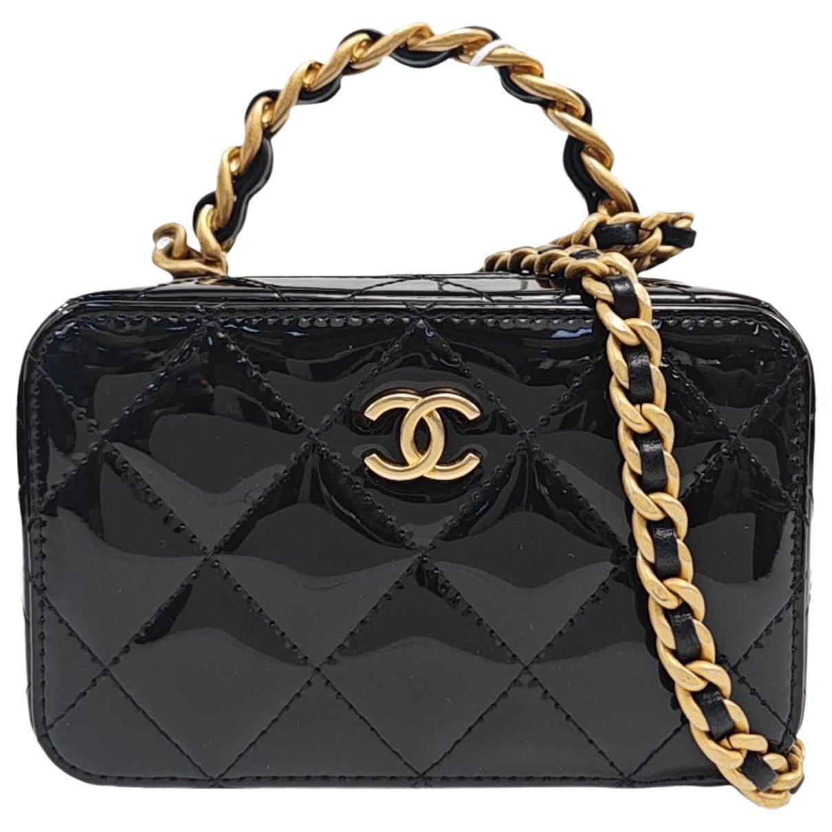 Patent leather handbag