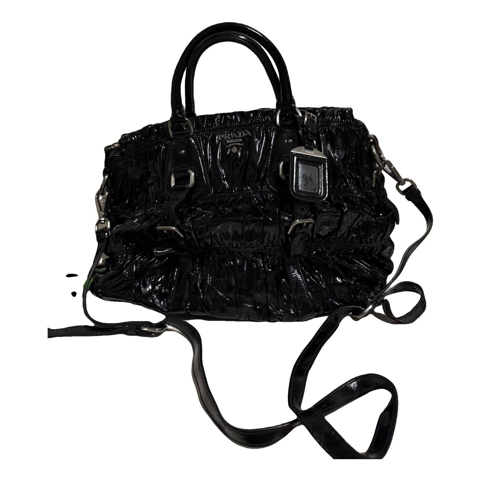 Patent leather handbag