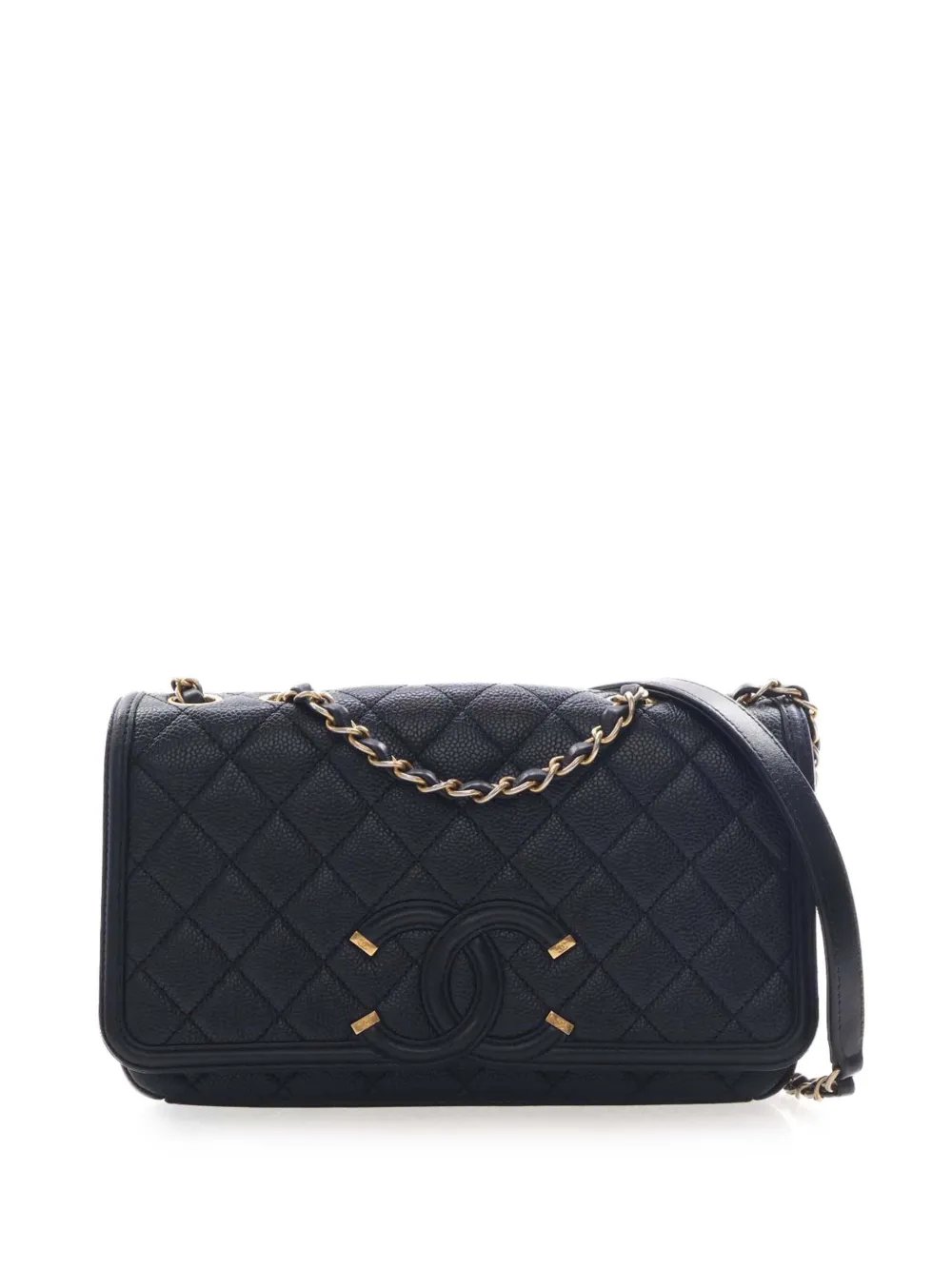 2016-2017 Medium Quilted Caviar CC Filigree Flap crossbody bag