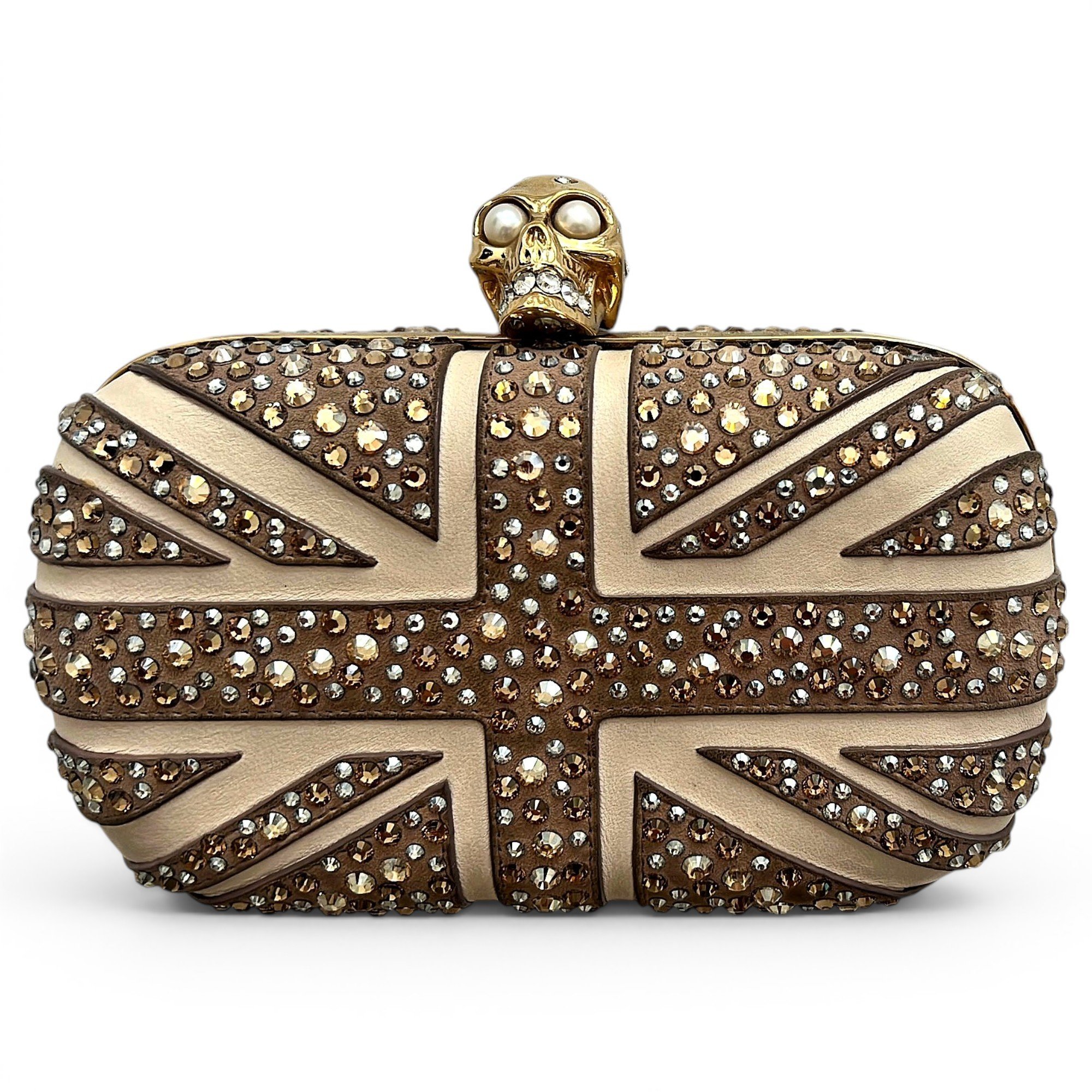 Skull leather handbag