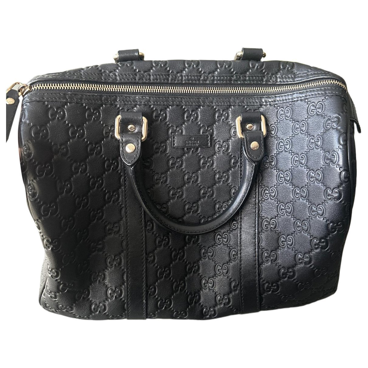 Boston leather bowling bag