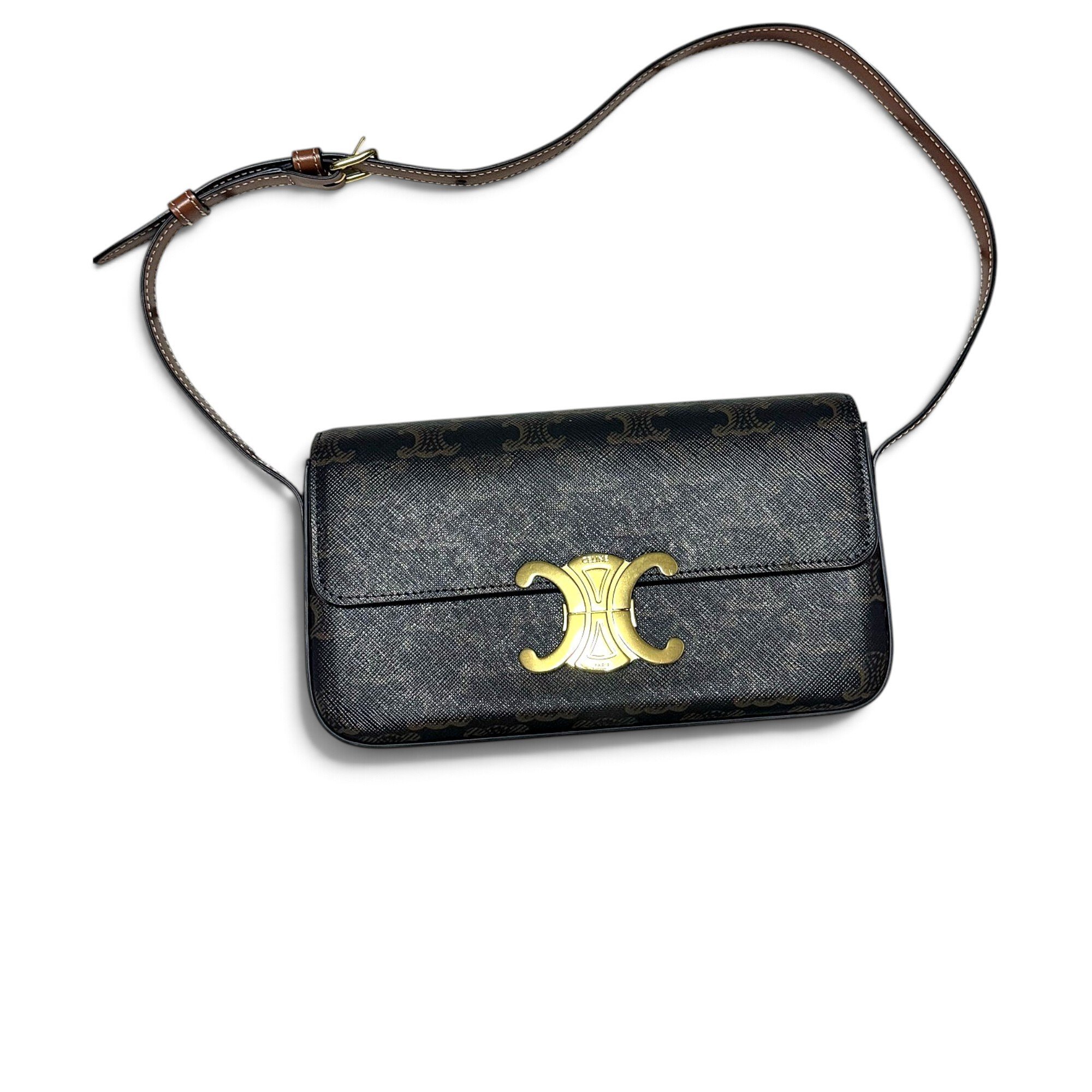 Triomphe leather crossbody bag