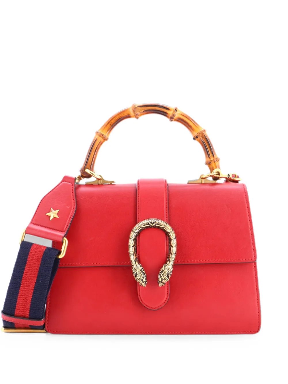 Dionysus Bamboo Top Handle Bag Leather Medium satchel