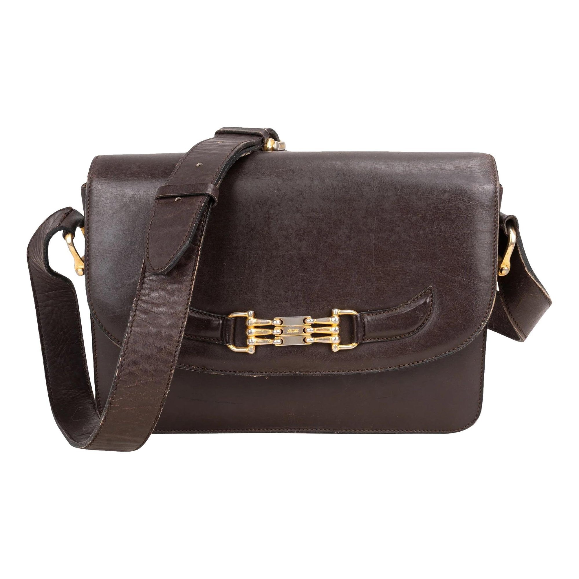 Triomphe leather crossbody bag