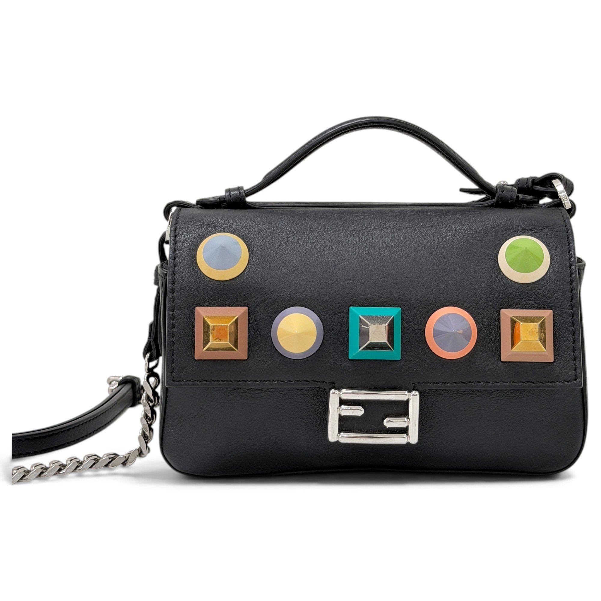 Baguette Chain leather crossbody bag