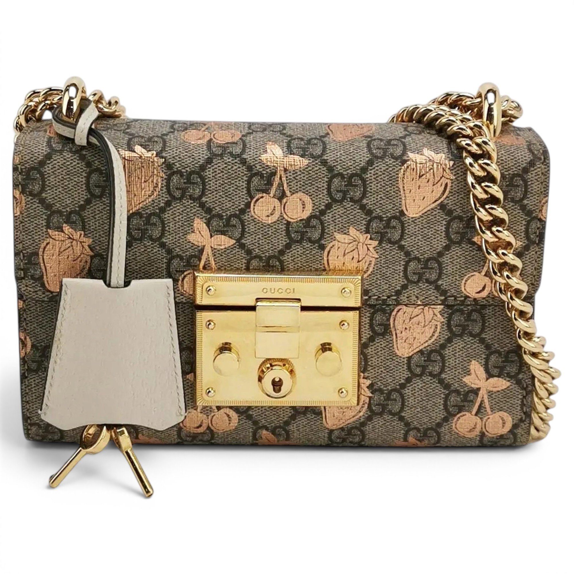 Padlock vinyl handbag