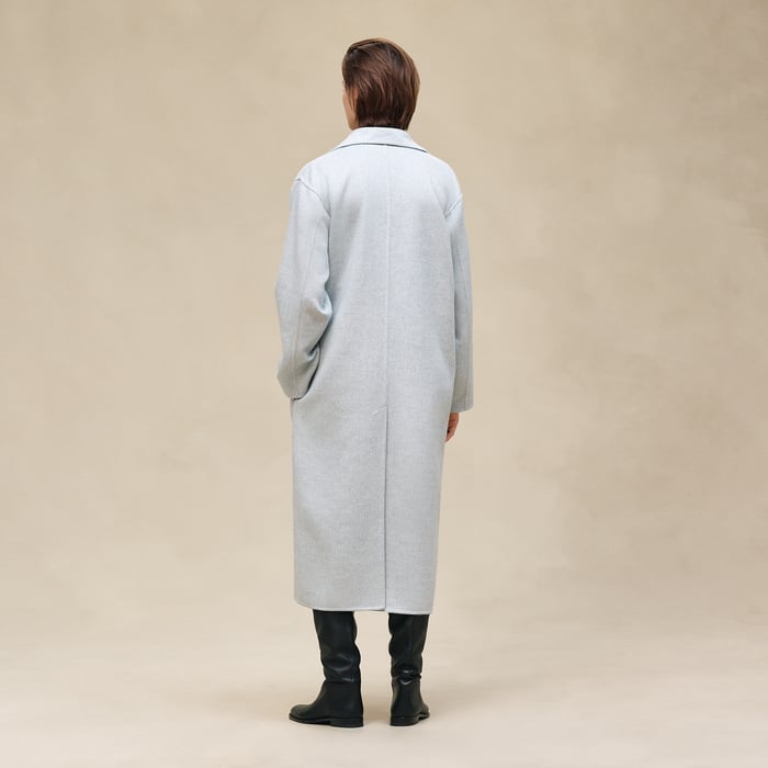 Bleu Long Cashmere Coat