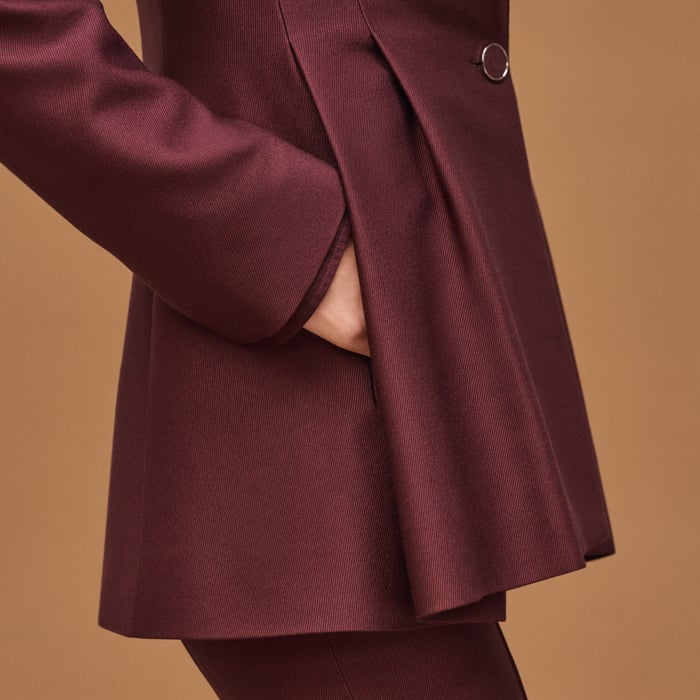 Rouge Bordeaux Wraparound Suit Jacket