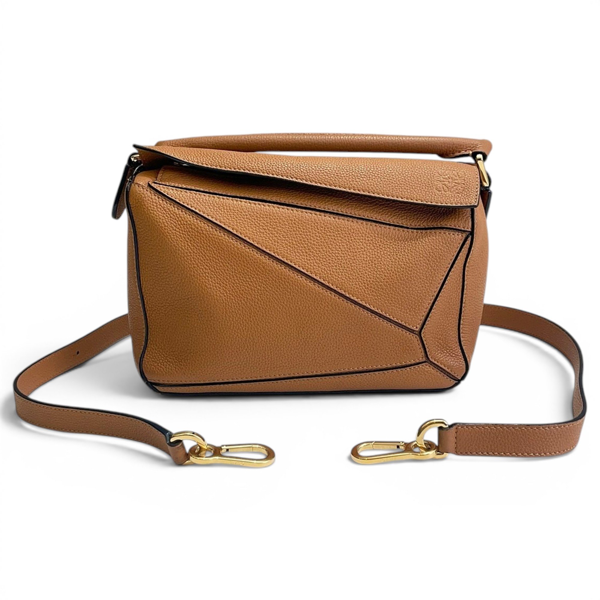 Puzzle leather crossbody bag