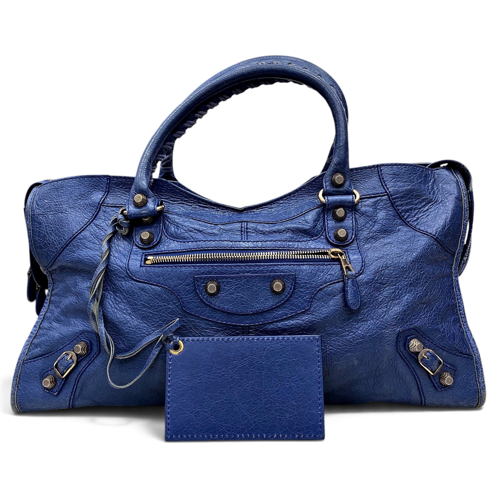 City leather handbag