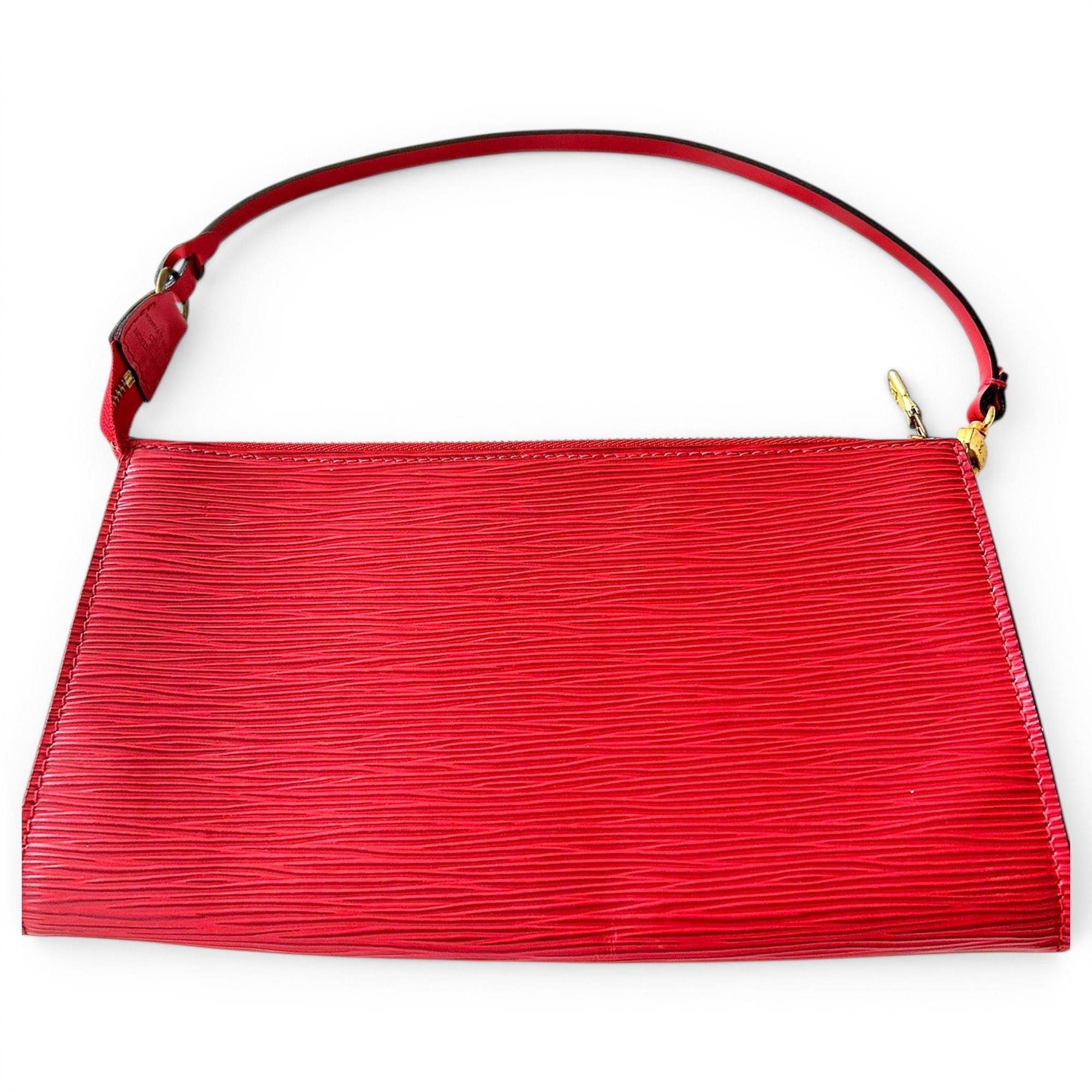 Leather clutch bag