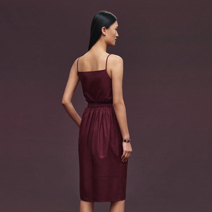 Rouge Bordeaux "Mosaique" Pouch Dress