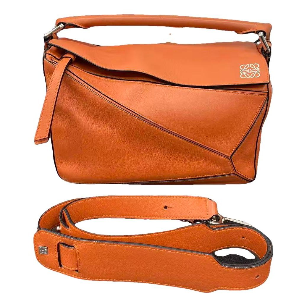 Puzzle leather handbag