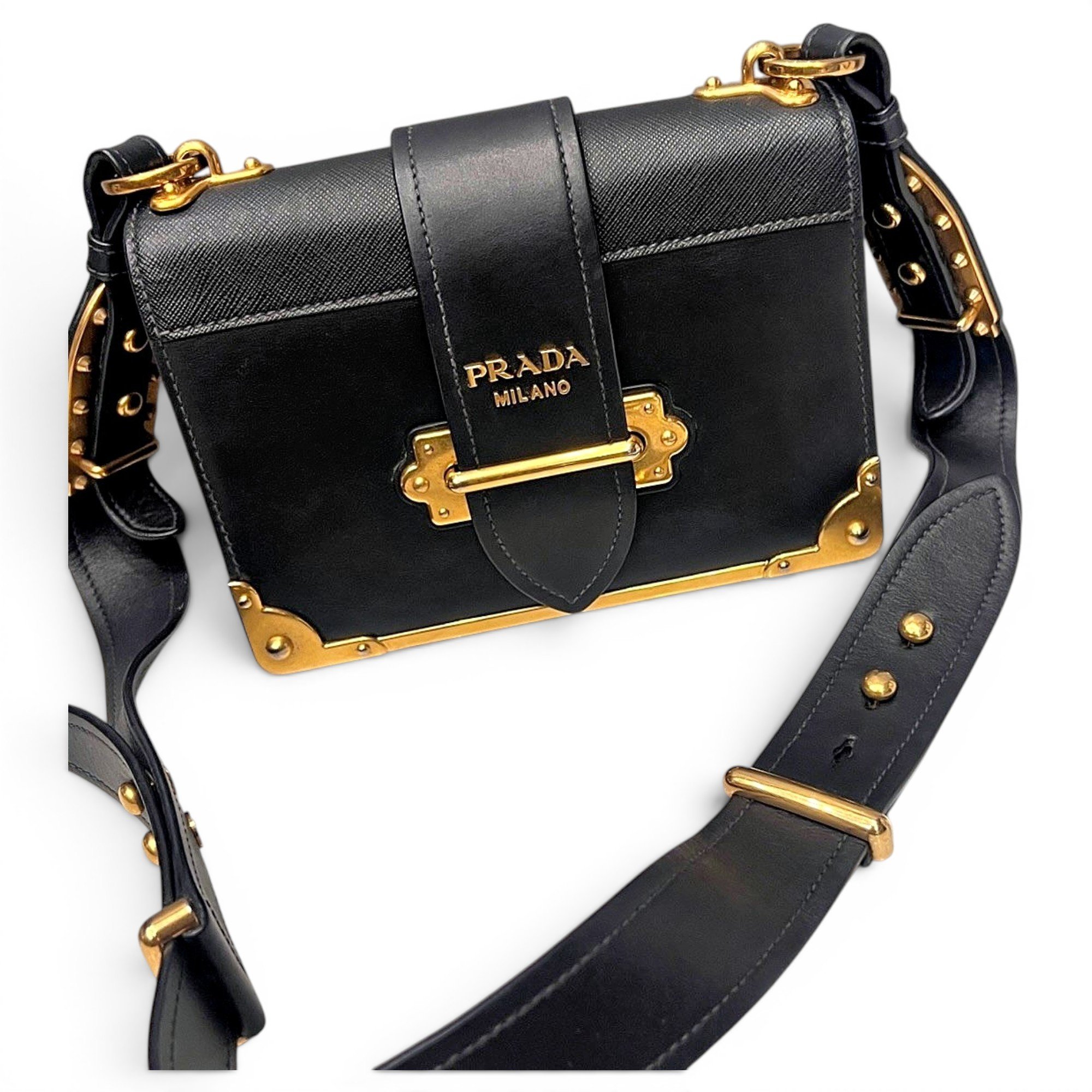 Cahier leather handbag