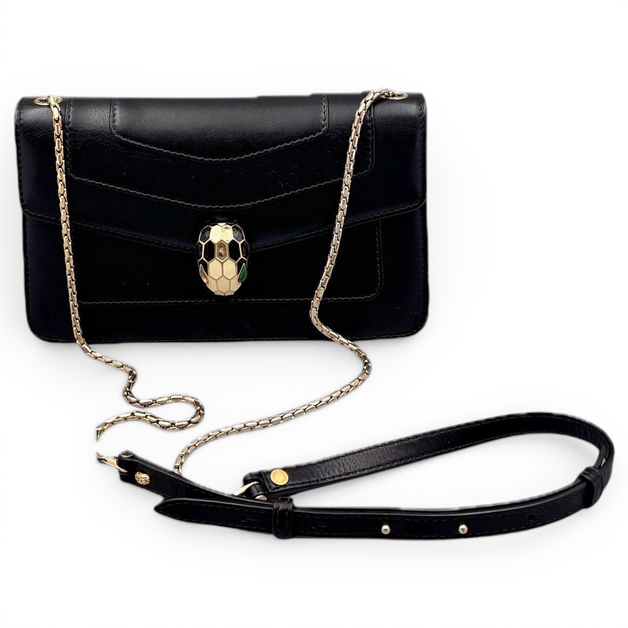 Serpenti leather handbag