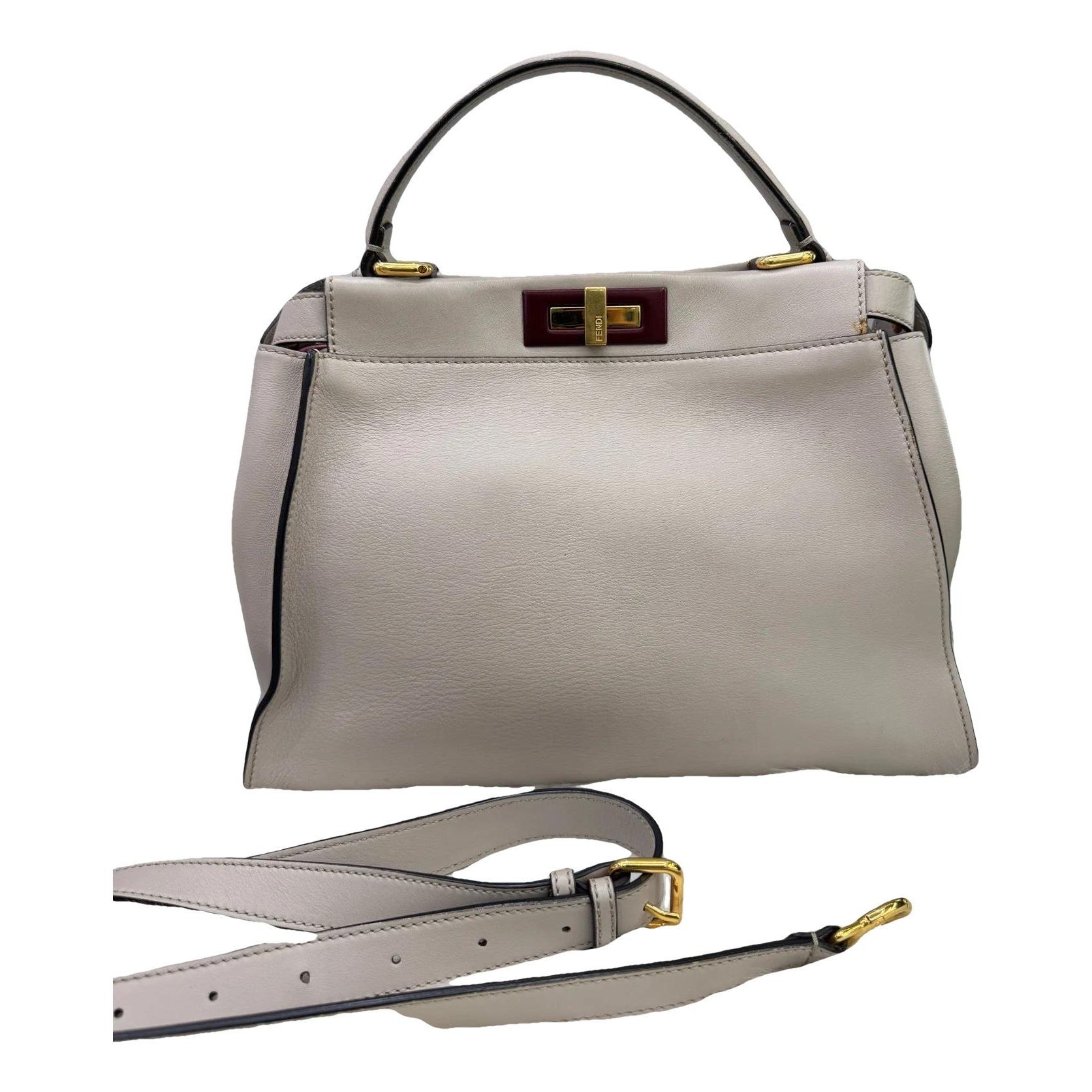 Peekaboo leather handbag