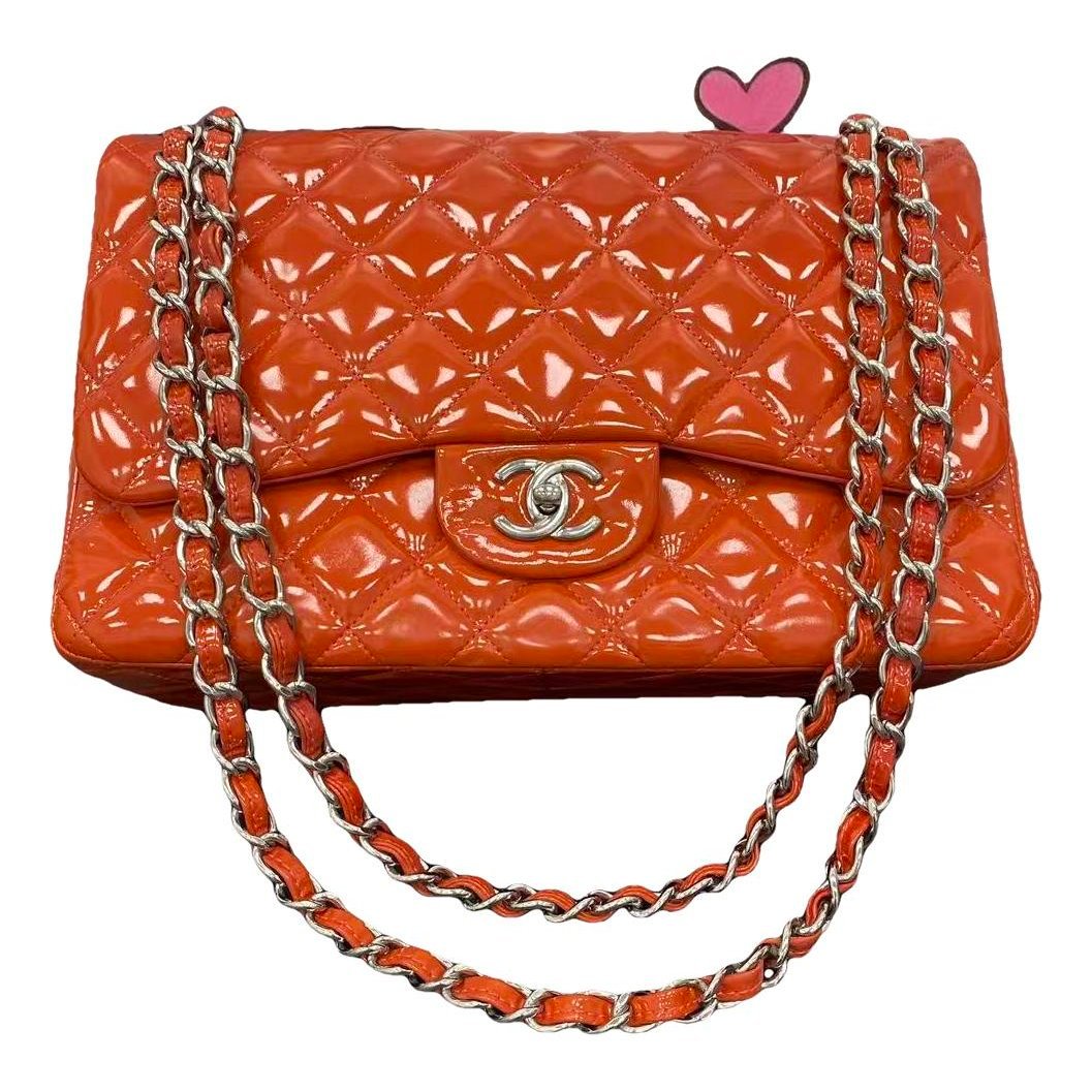 Patent leather handbag