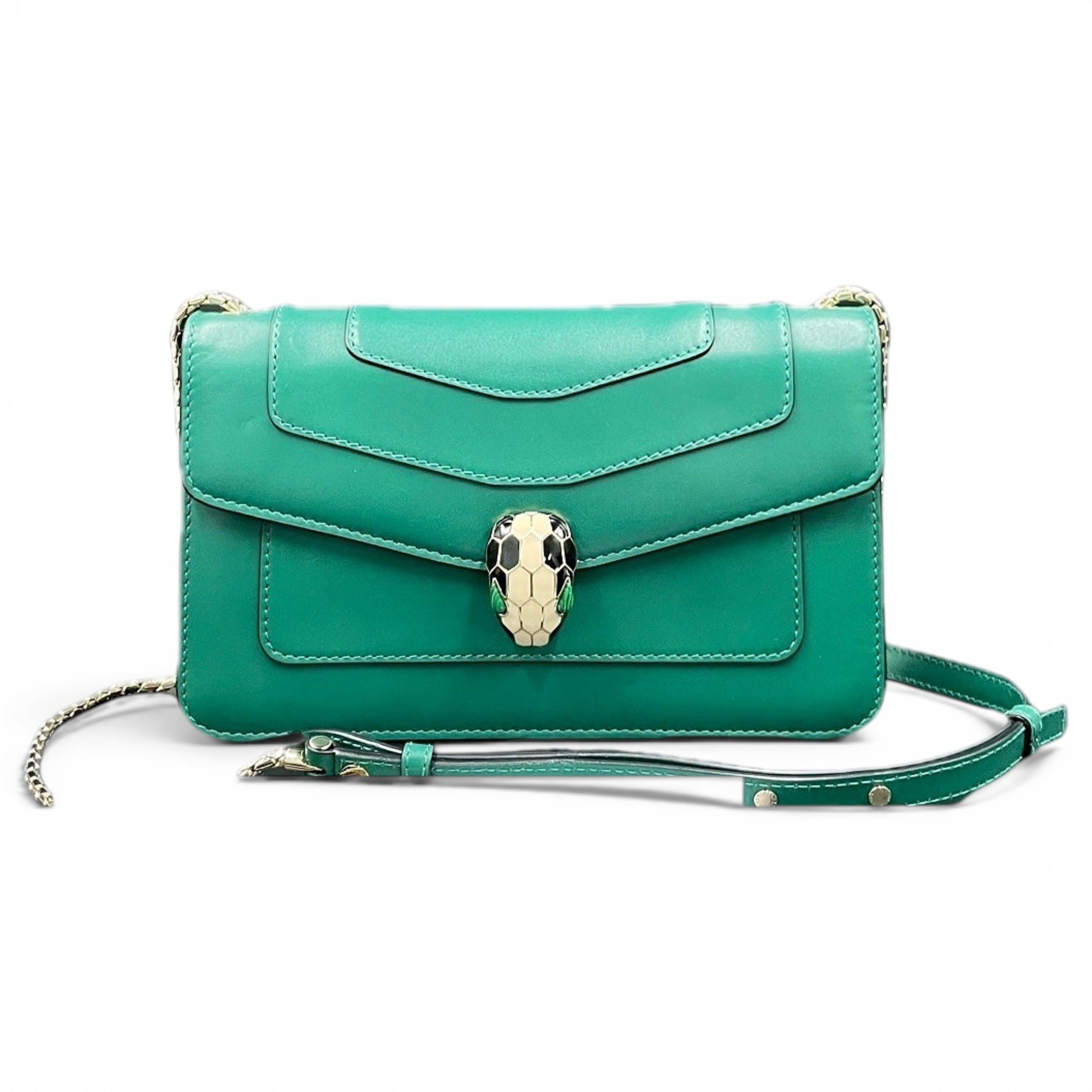 Serpenti leather handbag