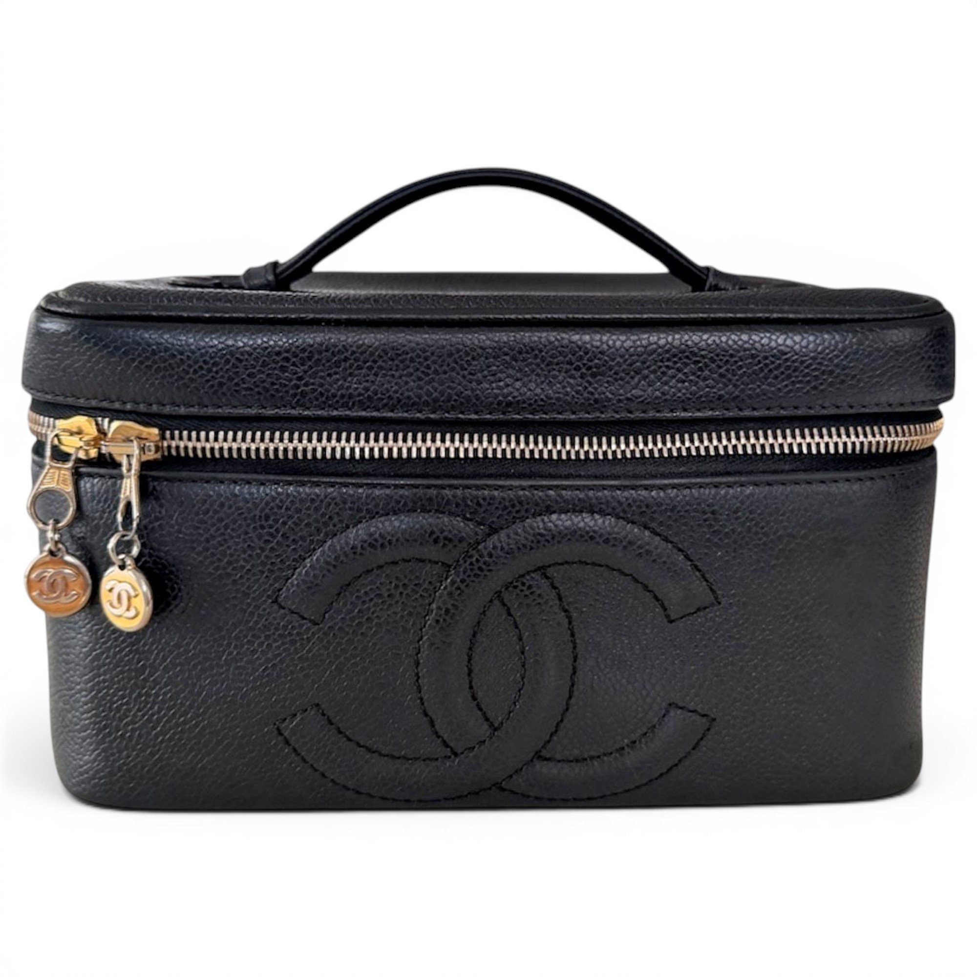 Vanity leather handbag