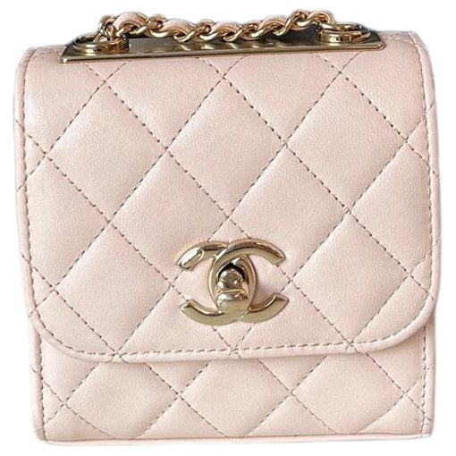 Trendy CC leather crossbody bag