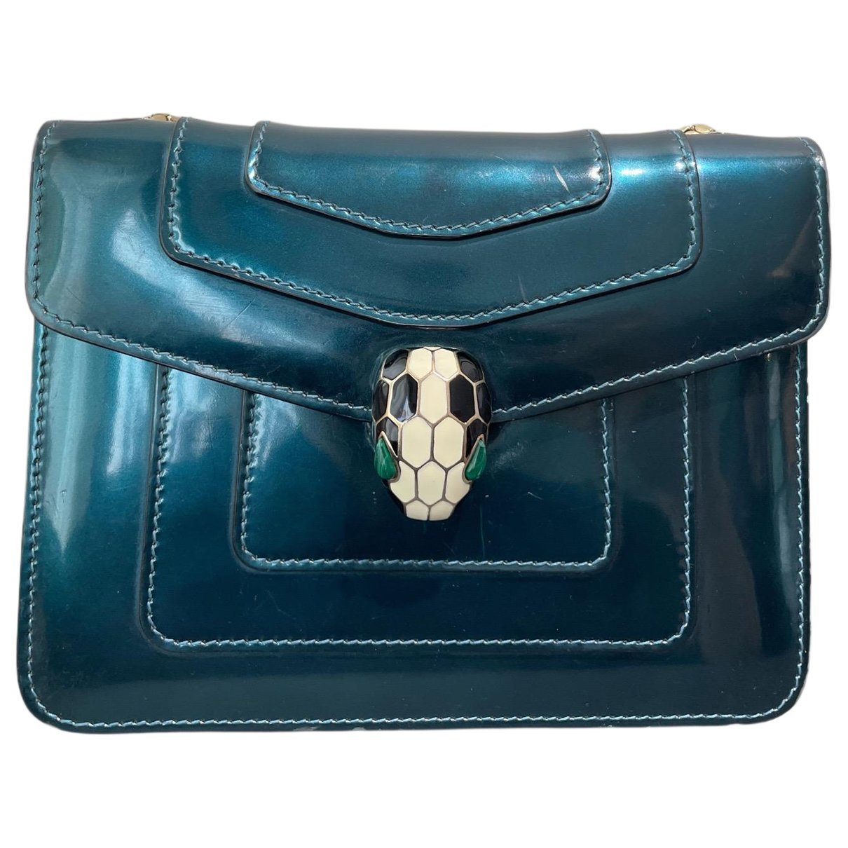 Serpenti leather handbag