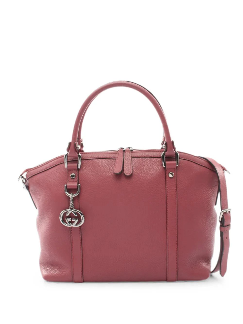 Interlocking G leather two-way handbag