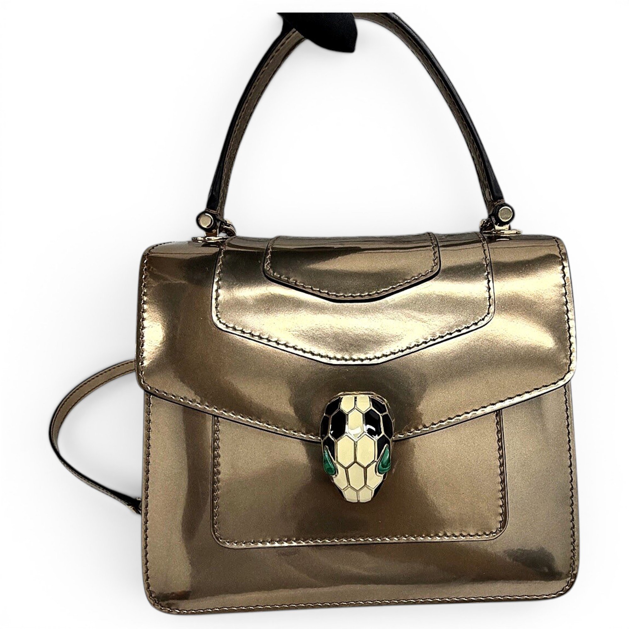 Serpenti leather handbag