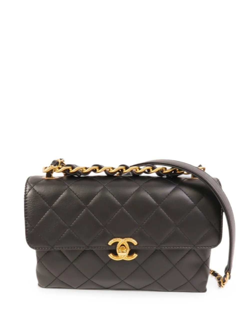 CC turn-lock shoulder bag