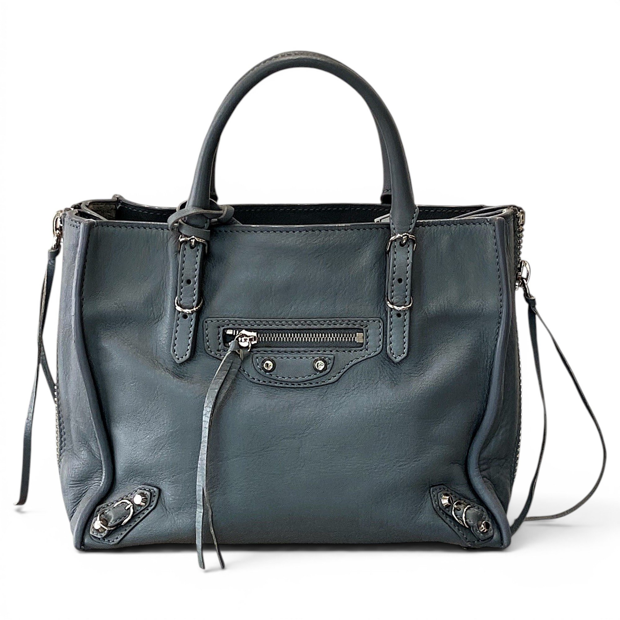 Papier leather handbag