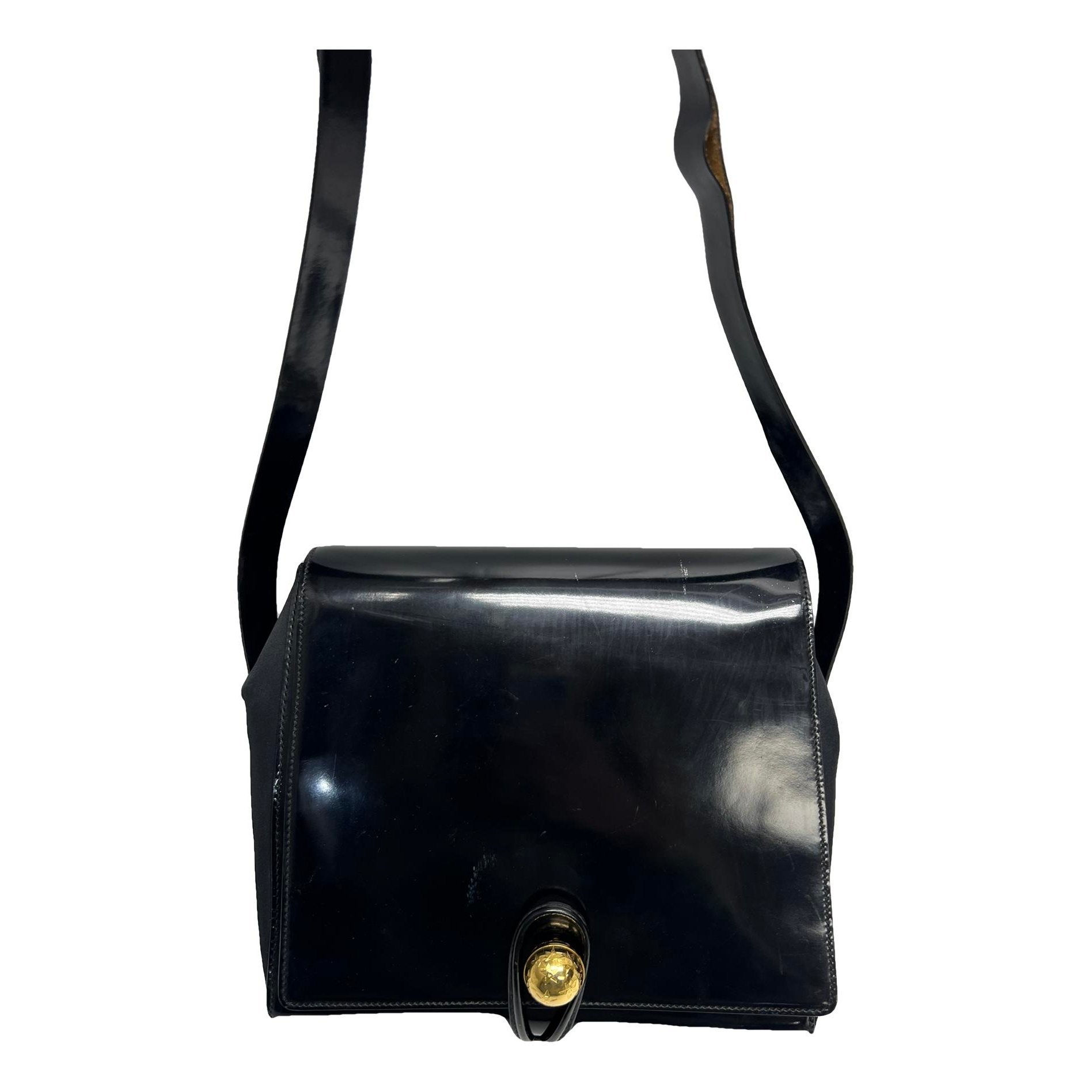 Patent leather handbag