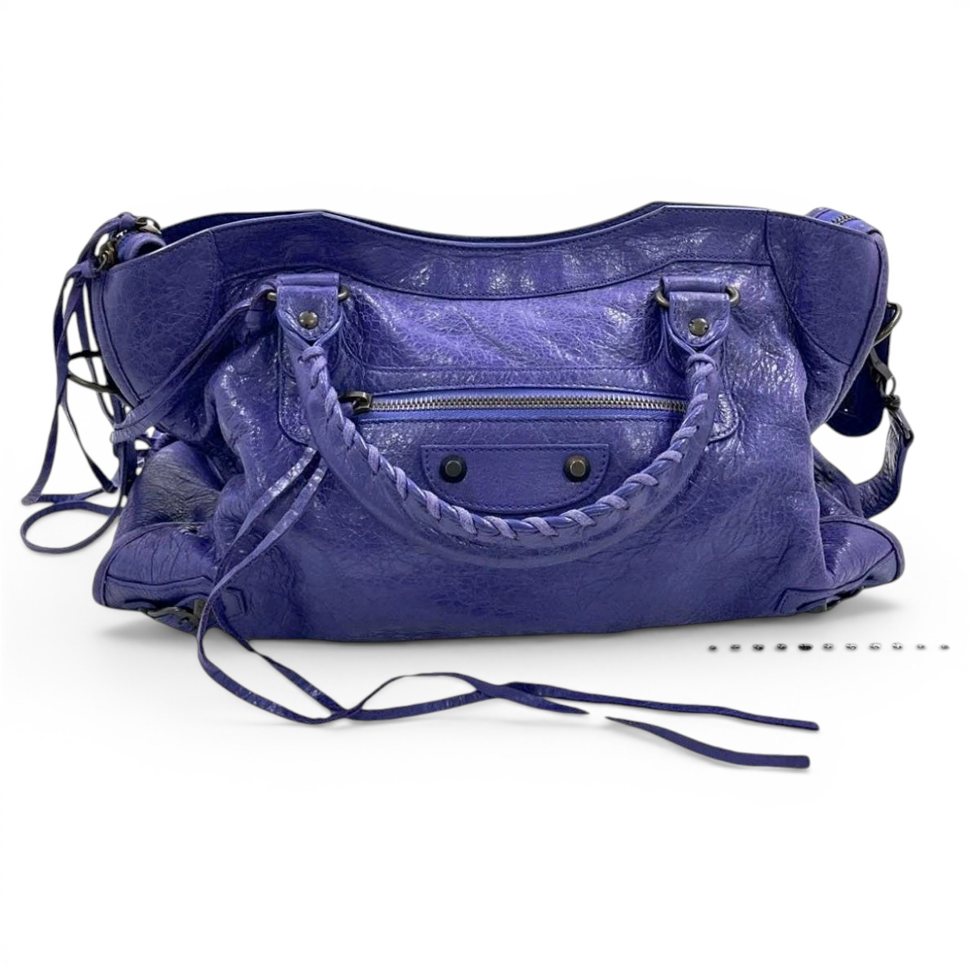 City leather handbag