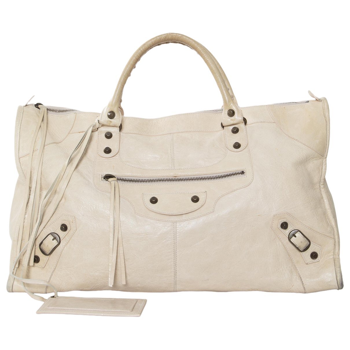 City leather handbag