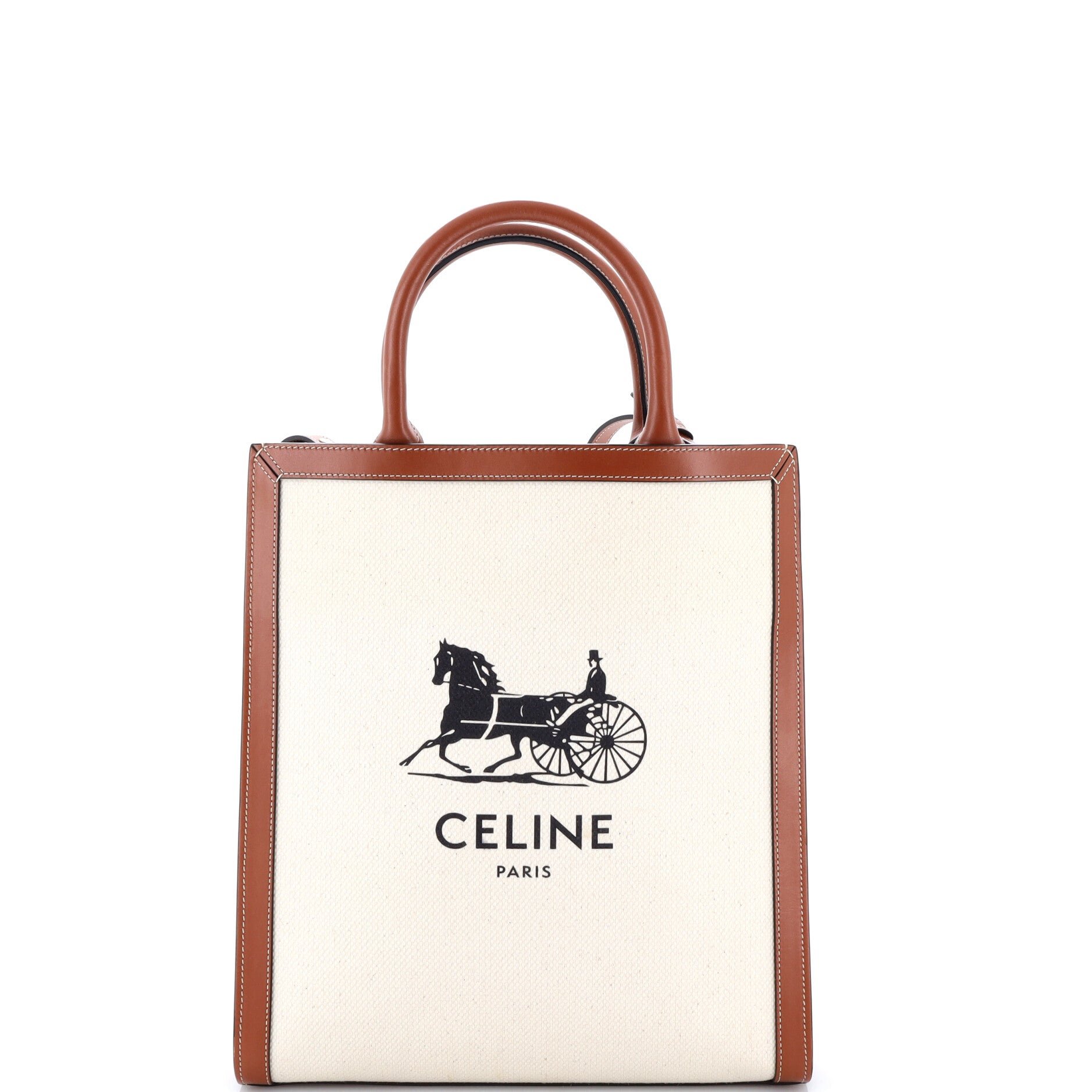 Sulky Vertical Cabas Tote Canvas with Leather Small