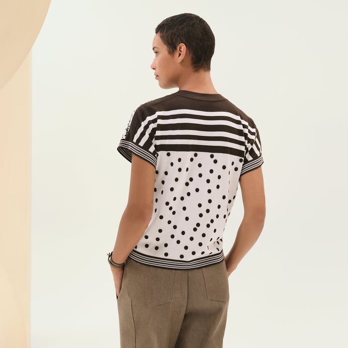 Blanc Cassé "Garde-robe Pop" Short-sleeve Twillaine Sweater