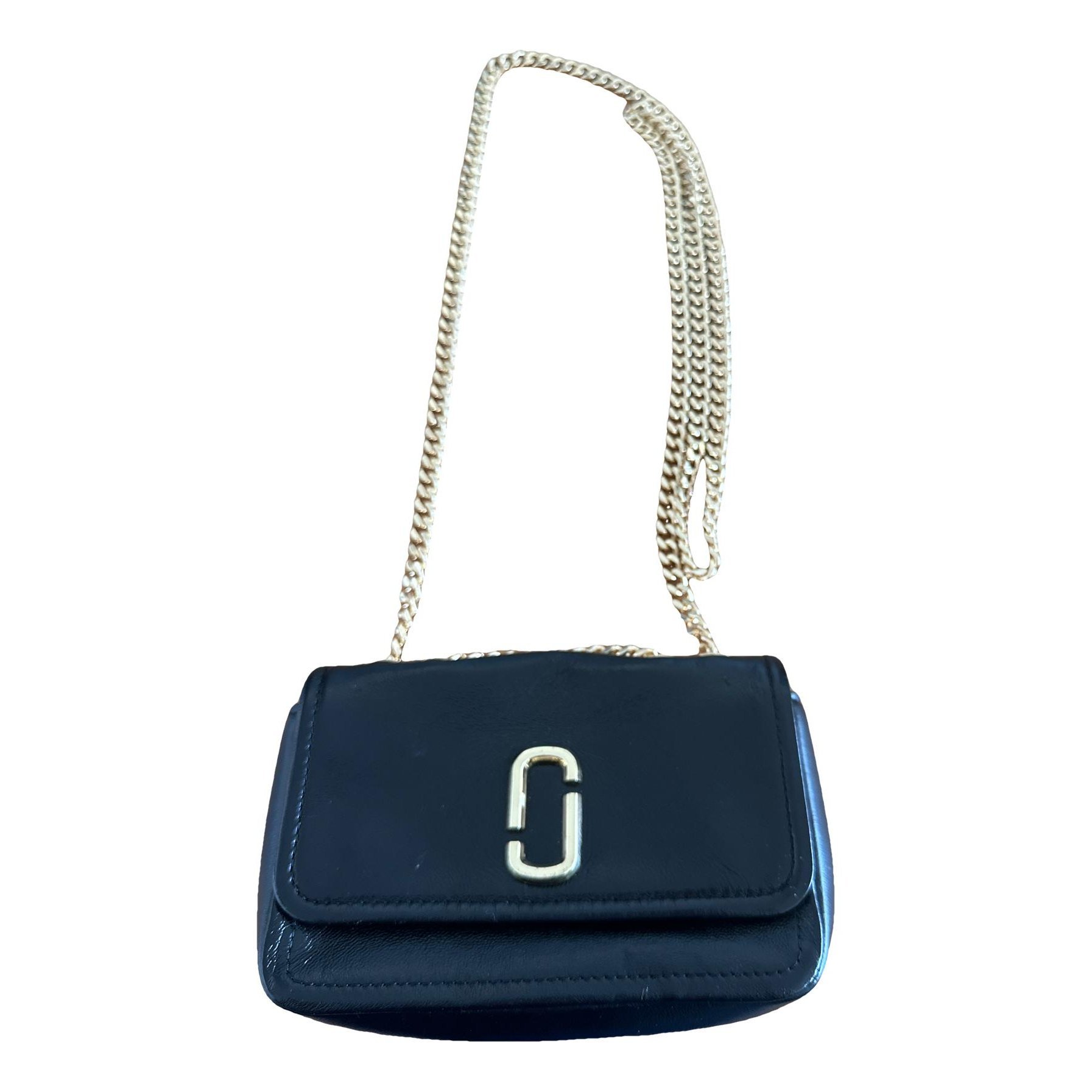 Snapshot leather clutch bag