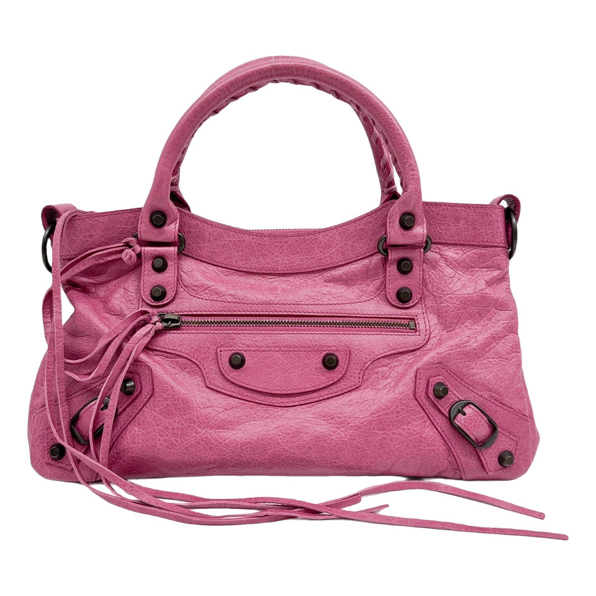First leather handbag