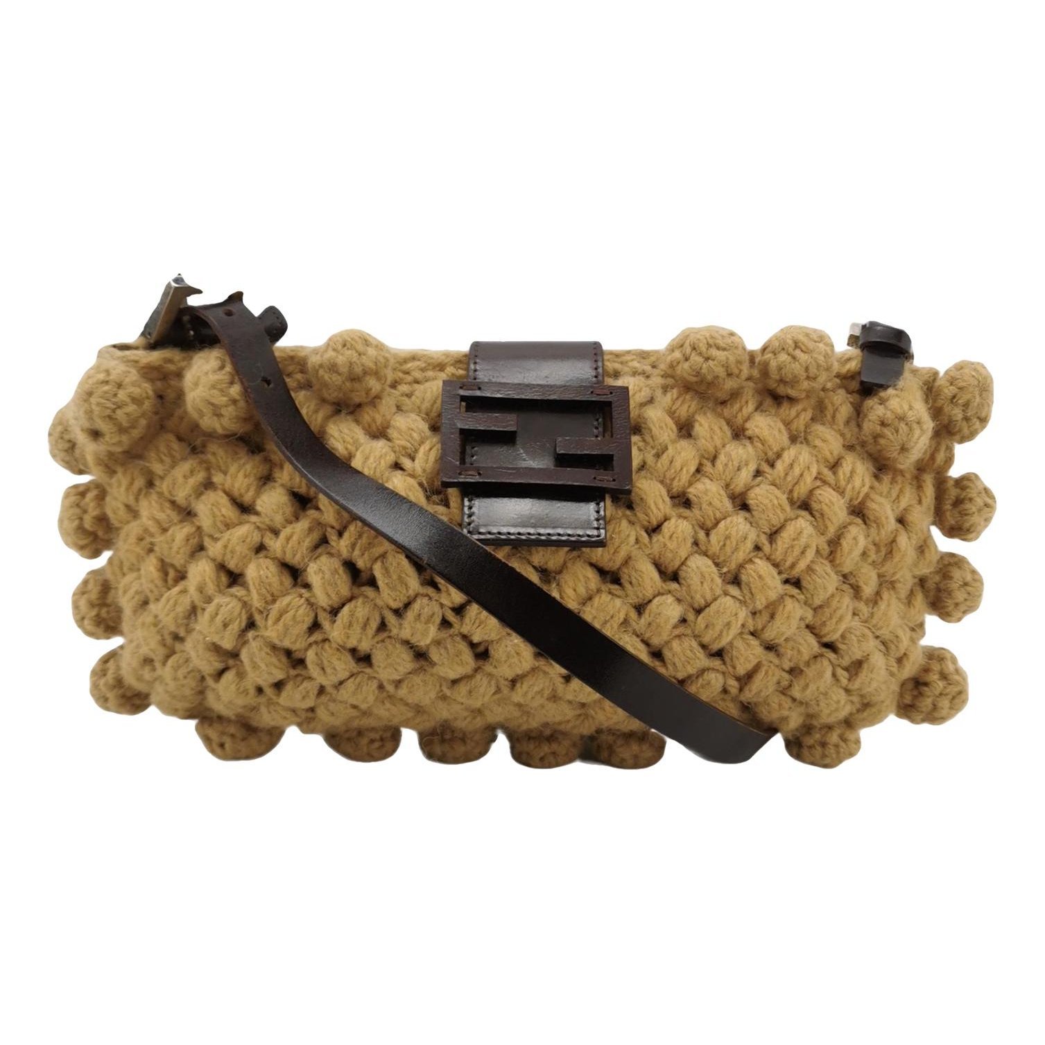 Baguette wool handbag