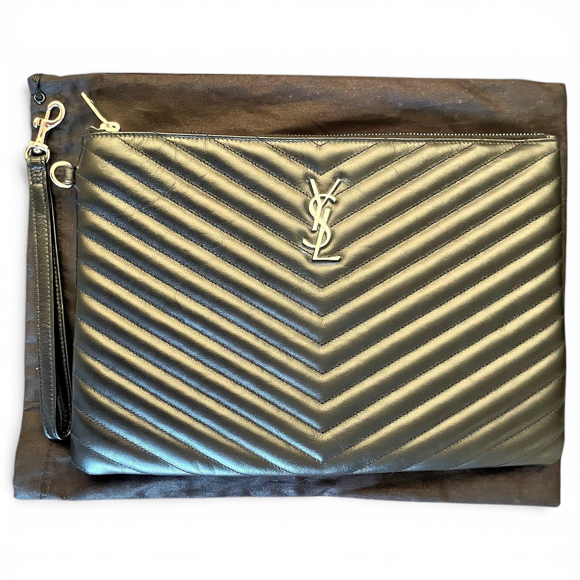 Cassandre leather clutch bag