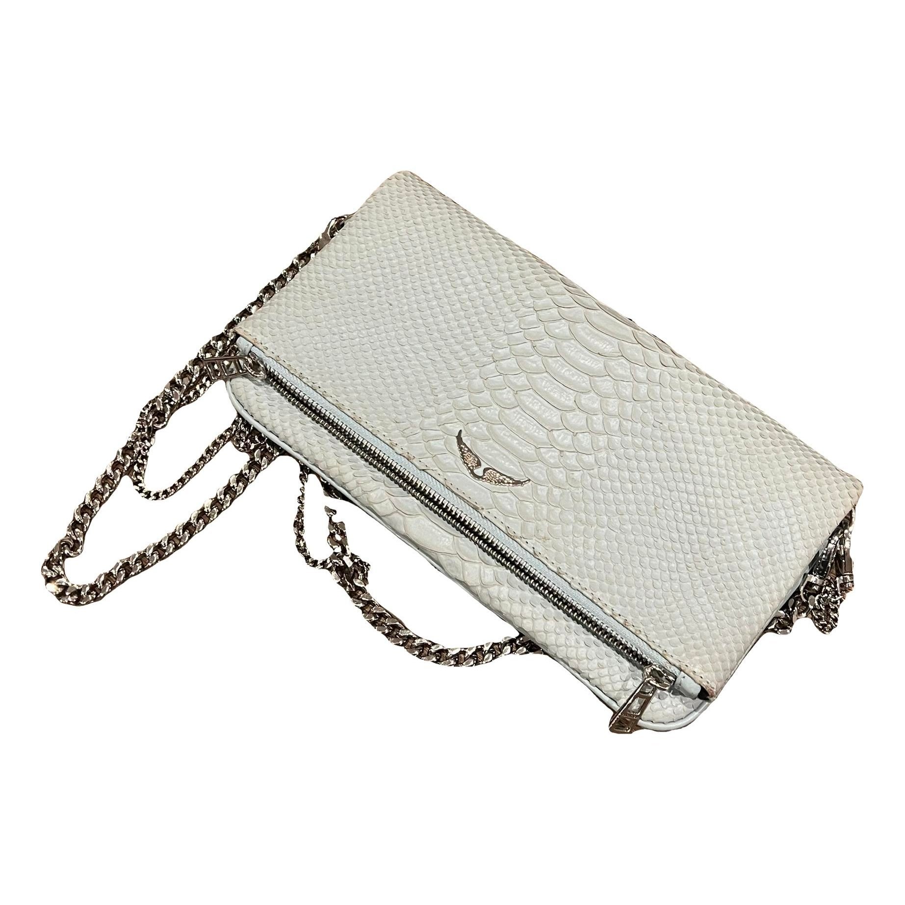 Rock leather clutch bag